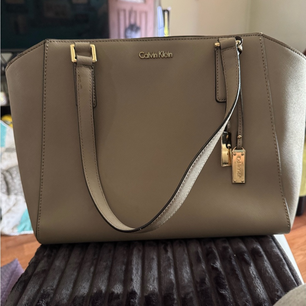 Calvin Klein Beige Tote Bag